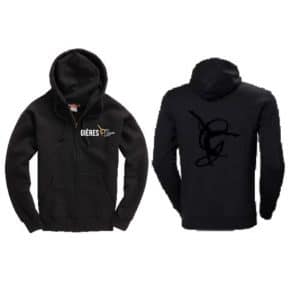 Sweat à capuche fille avec full zip et poches téléphone